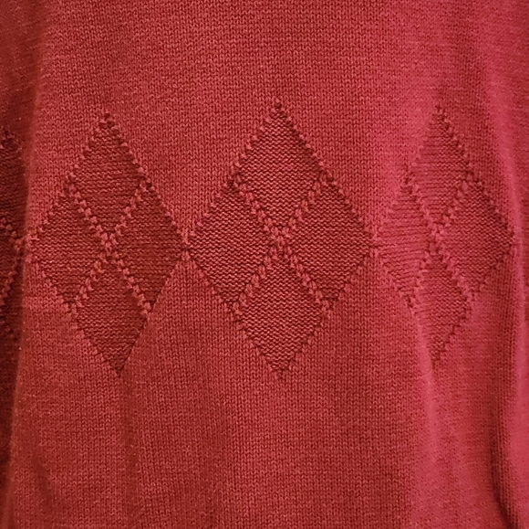 J. Riggins Vintage Sportwear Sweater Vest - Red Argyle Knit - Men’s Large - Picture 6 of 7